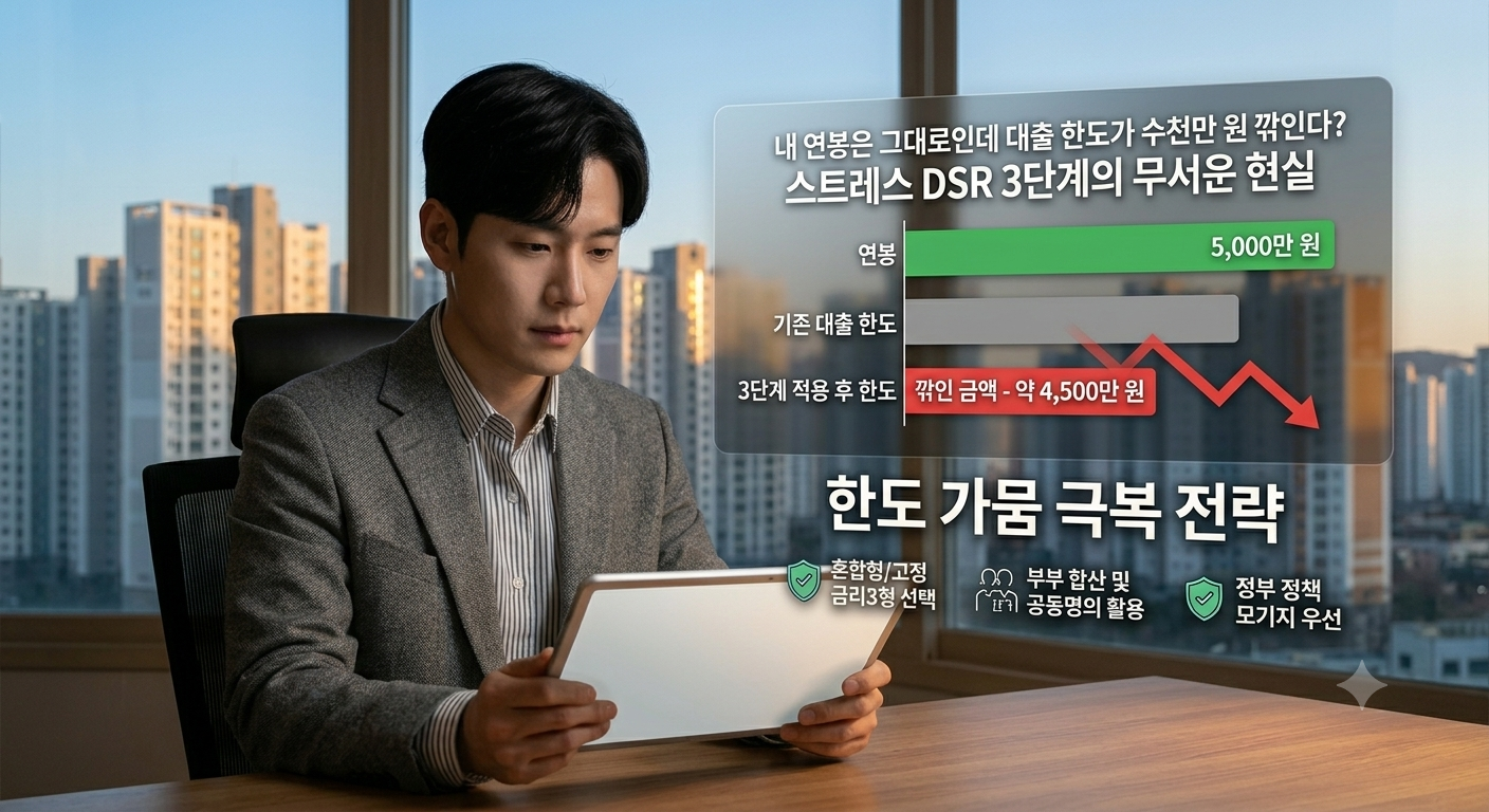 내 연봉 그대로인데 한도 뚝? 스트레스 DSR 3단계 실전 생존법